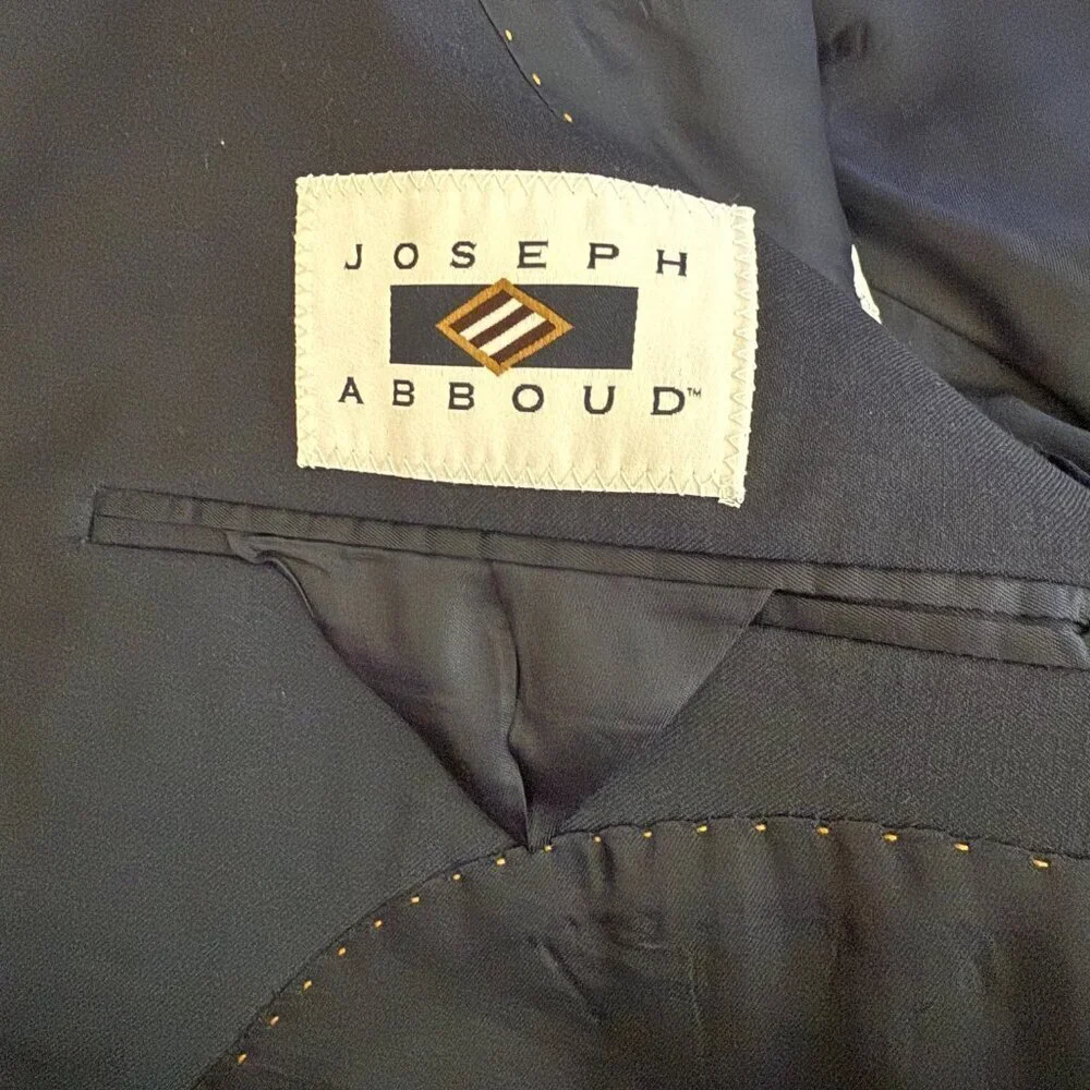 Joseph Abboud Wool Sport Coat Dinner Jacket Blazer Men's 40L Navy Blue
